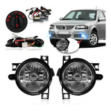 Kit Farol Milha Auxiliar Gol G4 Botão Redondo Xenon 8000k
