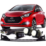 Kit Farol Milha Auxiliar Hb20 2016 17 18 19 Grade Botão Trip
