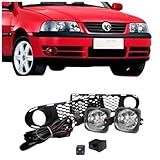 Kit Farol Milha Completo Gol Parati Saveiro G3 Fase 1 1999 Ate 2002 Farois Grades Interruptor Chicote Relé Parafusos