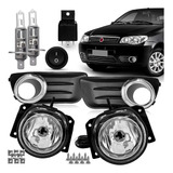 Kit Farol Milha Palio Siena Economy 2010 A 2016 Mold Cromada