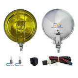 Kit Farol Neblina Auxiliar Redondo Amarel