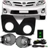 Kit Farol Neblina Milha Corolla 2012 2013 Moldura Preta