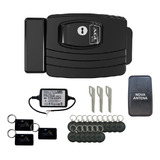 Kit Fechadura Ultra Card Ecode Preta 15 Tags Chaveiro Pretas