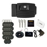 Kit Fechadura Ultra Card Ecode Preta 20 Tags Chaveiro Pretas