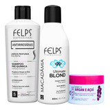 Kit Felps Macadâmia Ultimate Blond selagem Térmica 300ml