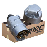 Kit Femea Macho Tomada Plug Reboque Carretinha Alumínio 6p