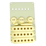 Kit Fender Original Capas Cover Captadores Knobs Aged White