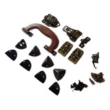 Kit Ferragens Ouro Velho Para Case Estojo Caixas Baús Malas