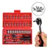 Kit Ferramenta Completo Catraca Allen Fenda Soquete Com Extensores Jogo Ferramentas 46 Chaves Catraca Soquetes Crv Bits 1/4 Cor Vermelho