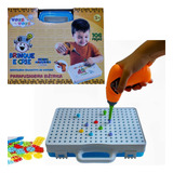 Kit Ferramenta Infantil Parafusadeira Brinquedo De Montar