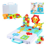 Kit Ferramenta Infantil Parafusadeira Montar Maleta Criativa
