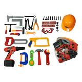Kit Ferramentas De Brinquedo Com 36pçs Parafusadeira Pilha