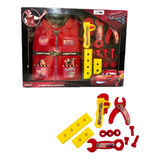Kit Ferramentas De Mecânica Infantil Com Colete Plast Carros