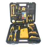 Kit Ferramentas Furadeira Parafusadeira Portatil 2 Bateria