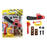 Kit Ferramentas Infantil Moto Serra C 9 Peças Brinquedo
