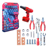 Kit Ferramentas Infantil Parafusadeira E Furadeira A Pilha