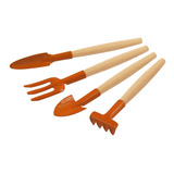 Kit Ferramentas Jardinagem Conjunto 4pç Mini P Vaso Tramont