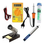 Kit Ferro Soldar Multímetro 830 Sugador Estanho Suporte De Ferro Kit Chave De Fenda Lupa Com Garra