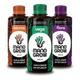Kit Fertilizante Mano Grow Vega flora micros Cultivo Indoor