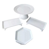 Kit Festa 1 Boleira 3 Doceiras Cerâmica Disponível 50 Cores