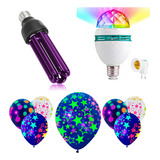 Kit Festa 10 Balões Látex Luz Negra Neon E Luz Colorida Rgb