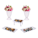 Kit Festa 2 Vaso 1 Mesinha 2 Bandeja Decoração