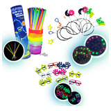 Kit Festa 260 Artigos Óculos Tiara Pulseiras Marabu Gravata