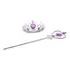 Kit Festa Acessórios Princesa Rapunzel Disney Coroa Varinha Cor Roxo
