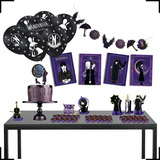 Kit Festa Aniversário Wandinha Addams Decoração C 62 Peças