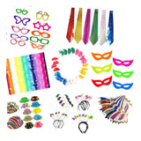 Kit Festa Balada Carnaval 50 Itens Máscaras Tiaras Chapéus