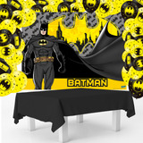 Kit Festa Batman Decoração Toalha Preta