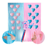Kit Festa Candy Color Revelação Cortina Balões Lança Confete
