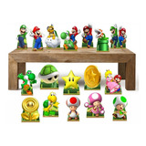 Kit Festa Centro De Mesa Super Mario Kit 17 Pçs
