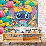 Kit Festa De Aniversário Decoração 39 Peças Stitch
