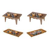 Kit Festa Decoração Mesinha Para Doces Bandeja 4 Peças