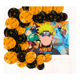Kit Festa Decoração Naruto Painel Gigante   25 Bexigas