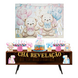 Kit Festa Fácil Chá De Revelação Decoração Rosa E Azul