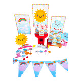 Kit Festa Fácil Chuva De Bênçãos Kit Bolinho 36 Itens