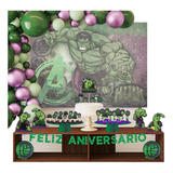 Kit Festa Fácil Incrível Hulk Decoração De Aniversário