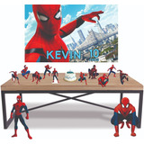 Kit Festa Homem Aranha 8 Mesa 2 Chao painel Personalizado