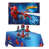 Kit Festa Homem aranha Decoração De Mesa Painel E Toalha