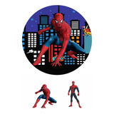 Kit Festa Homem Aranha Painel Lona Display De Mesa 3 Peças