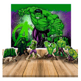 Kit Festa Hulk Decoração Aniversário Painel Gigante display