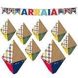 Kit Festa Junina 1 Faixa Arraia 5 Balões Médios 2 Grandes