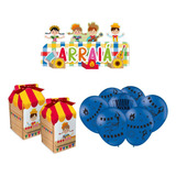 Kit Festa Junina Bola Cachepot Decoração De Mesa Festcolor