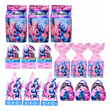 Kit Festa Lembrancinha Do Stitch E Angel Decoração 60 Itens
