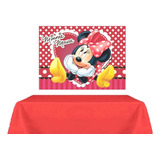 Kit Festa Minnie Red Painel Decorativo Toalha De Mesa