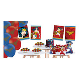 Kit Festa Mulher Maravilha Aniversário Decoração Enfeites
