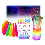 Kit Festa Neon Adereço Brilha 35 Itens + 100 Pulseira Neon