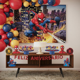 Kit Festa Pronta Decoração Homem Aranha C 39 Itens